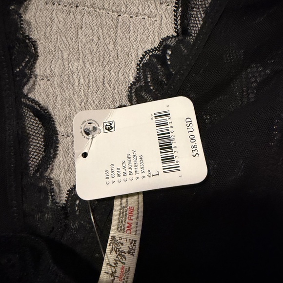 Free People Last Dance Lace Bralette in Black Size Large - Picture 2 of 4